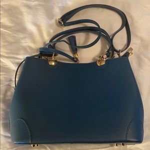 Genuine Leather Borse in Pelle Dark Teal Purse
